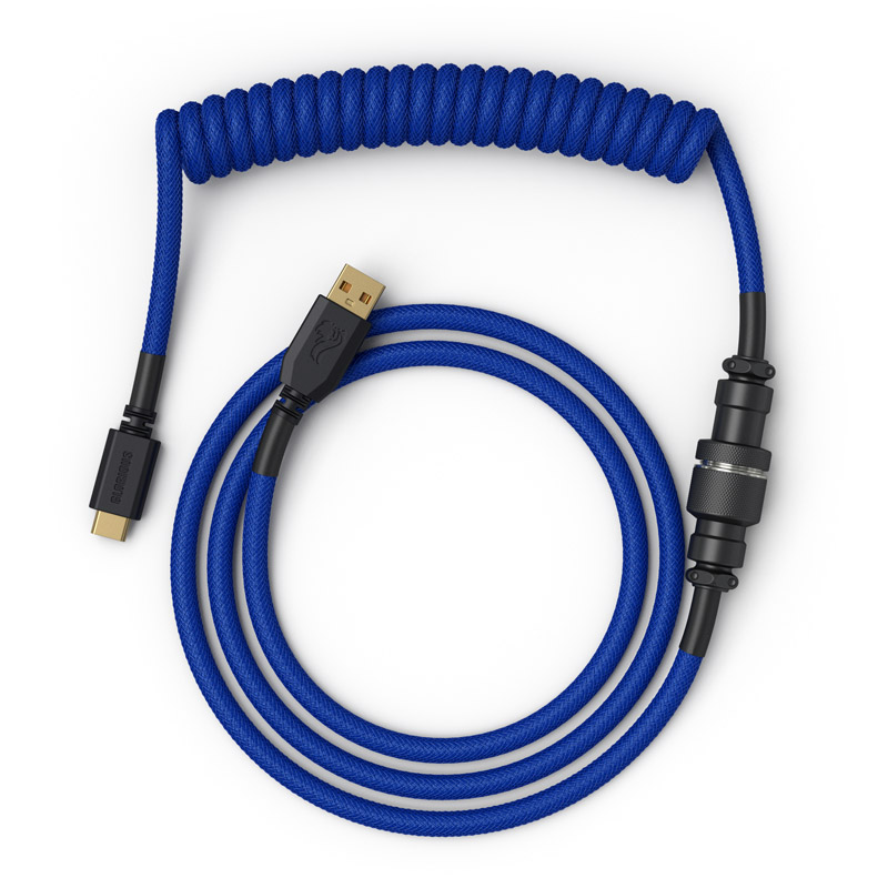 Glorious - Glorious Coiled Cable USB-C to USB-A – Cobalt Blue (GLO-CBL-COIL-COBALT)