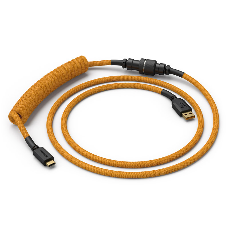 Glorious - Glorious Coiled Cable USB-C to USB-A – Glorious Yellow (GLO-CBL-COIL-GG)