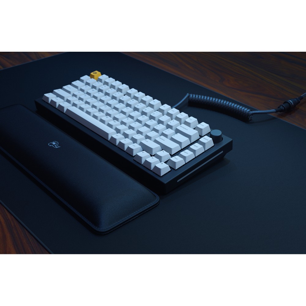 Glorious - Glorious GMMK Pro 75% USB Gaming Keyboard Fox Switch White Keycaps Black Frame Pre-Built UK Layout