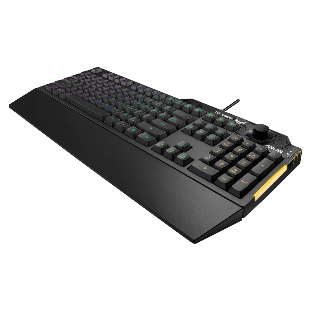 Asus - ASUS TUF Gaming K1 USB RGB Gaming Keyboard (90MP01X0-BKEA00)