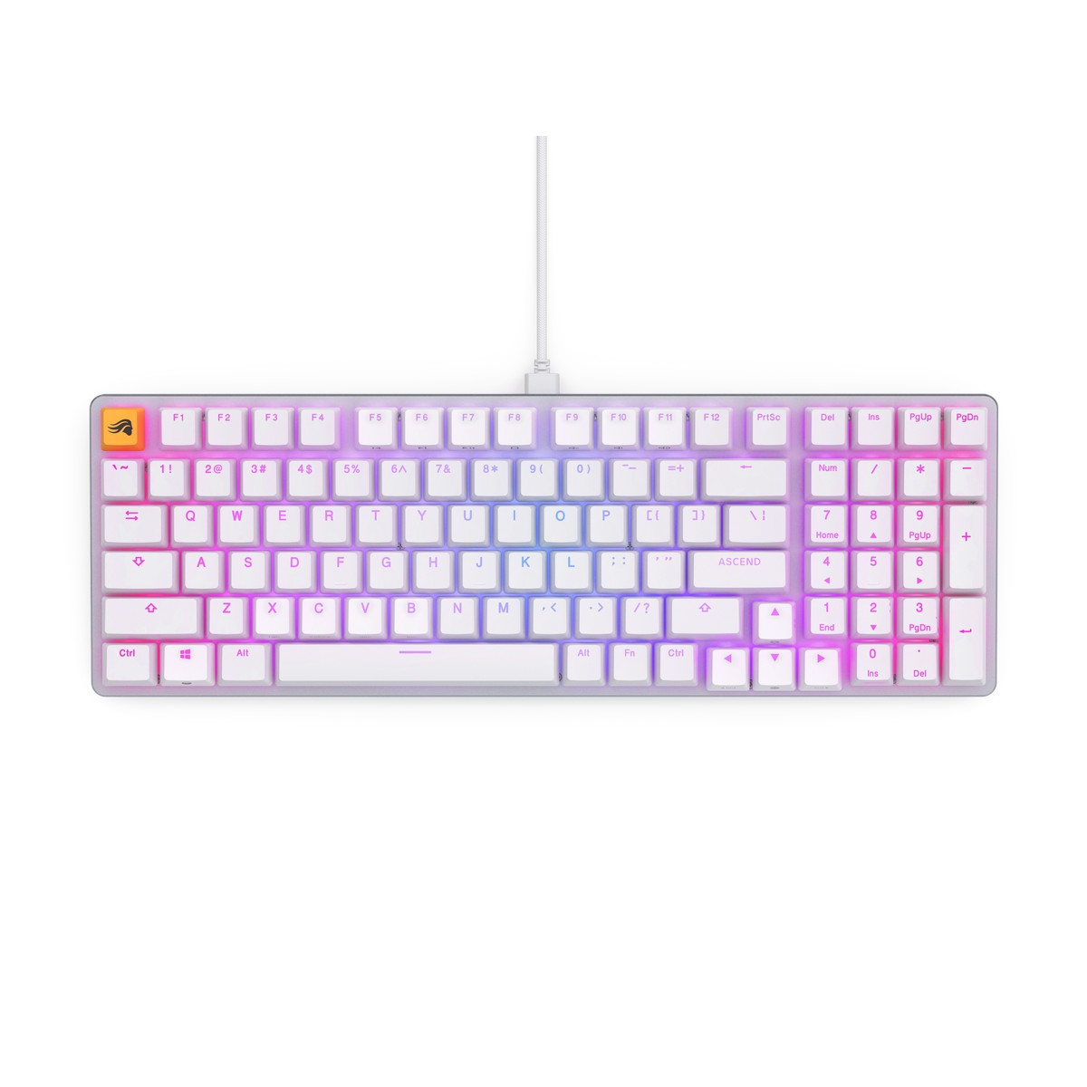 Glorious GMMK 2 96% Mechanical Gaming Keyboard - Fox switch ANSI-US - White