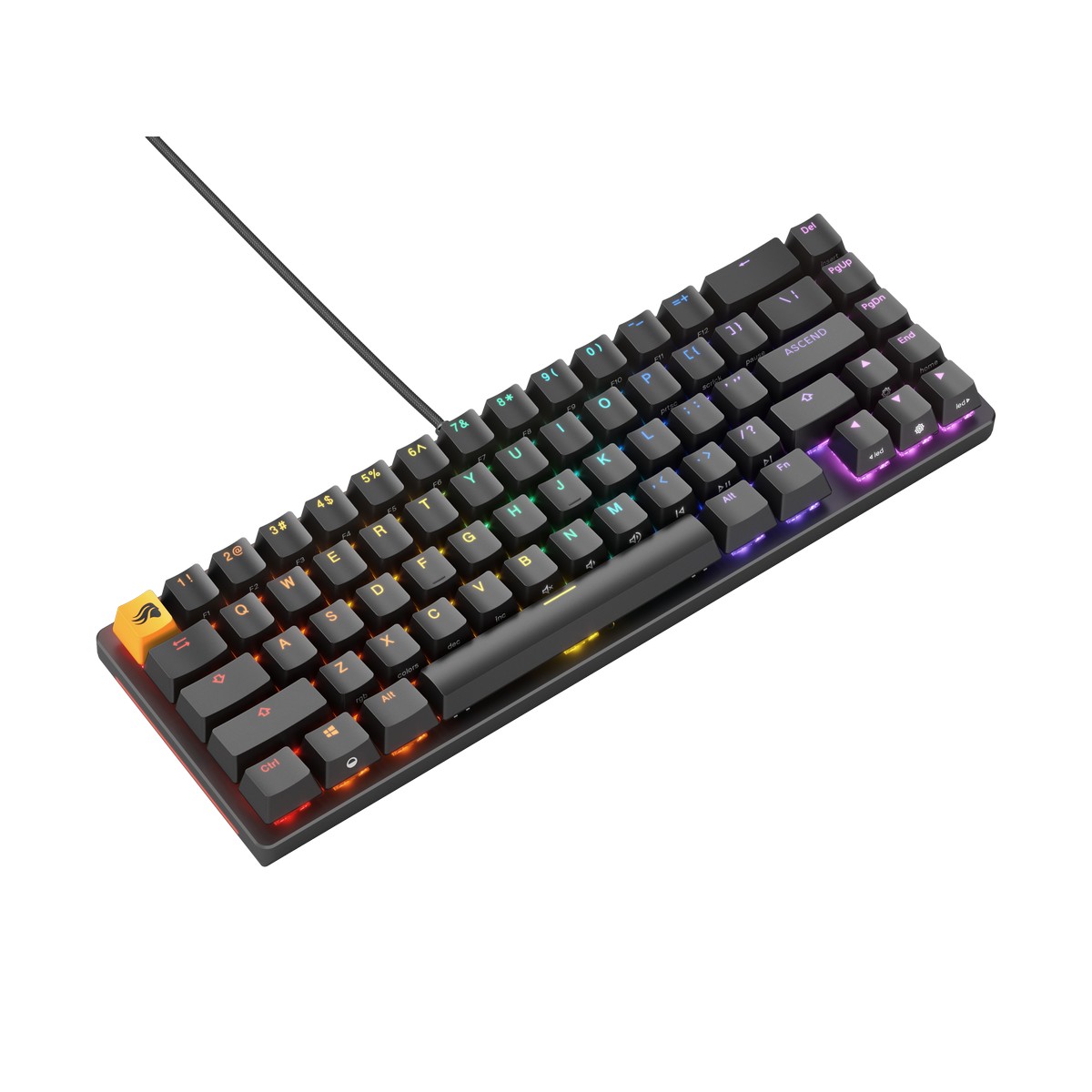 Glorious - Glorious GMMK 2 65% Mechanical Gaming Keyboard - Fox switch ANSI-US - Black