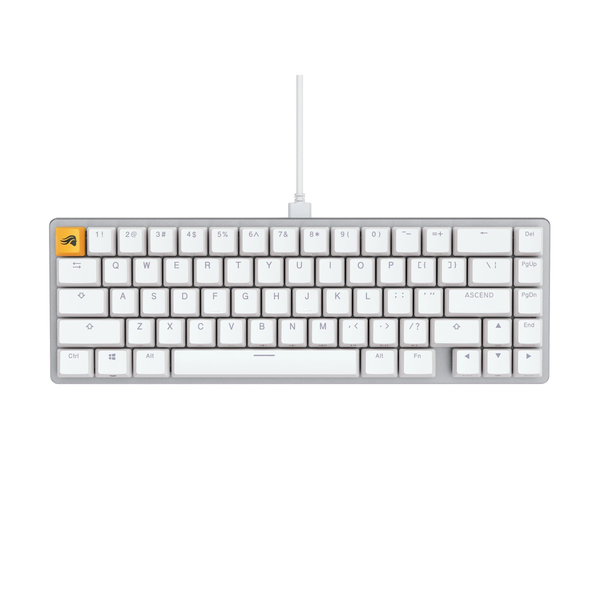 Glorious - Glorious GMMK 2 65% Mechanical Gaming Keyboard - Fox switch ANSI-US - White