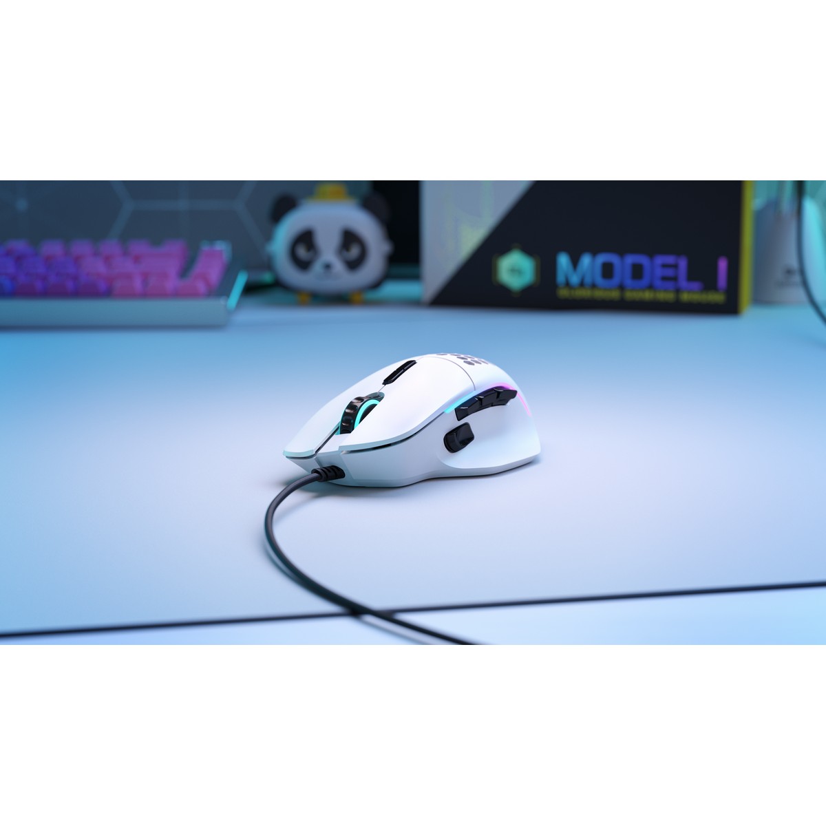 Glorious - Glorious Model I USB RGB Lightweight Gaming Mouse - Matte White (GLO-MS-I-MB)