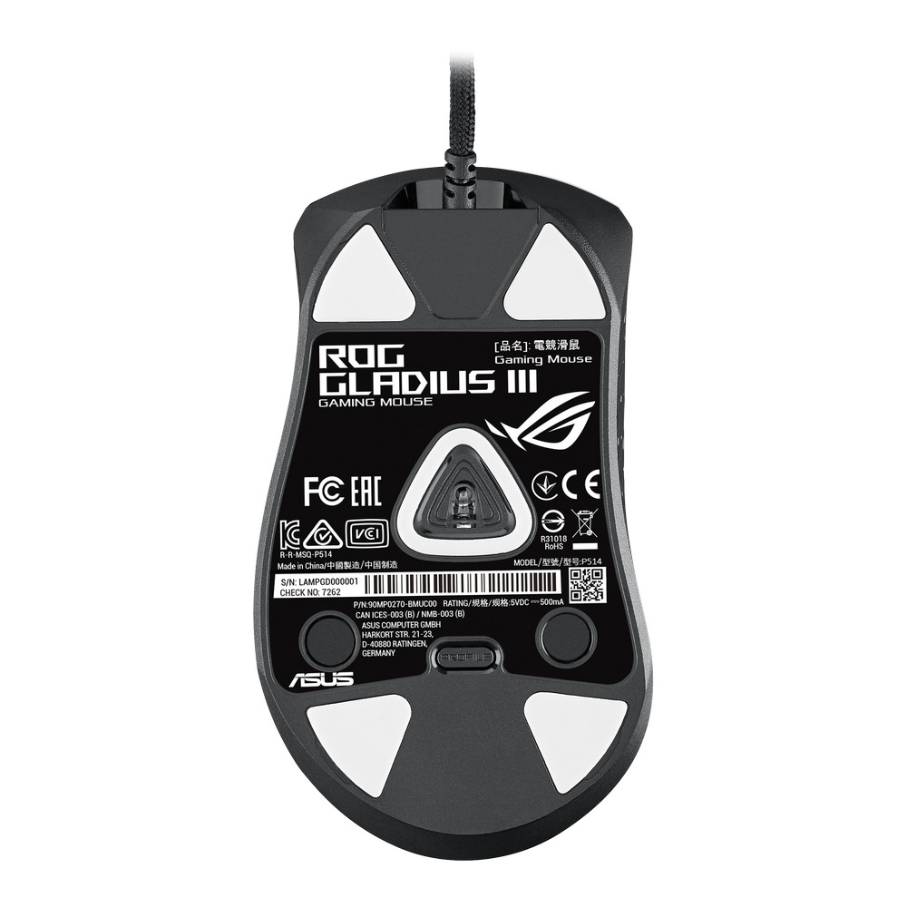 Asus - ASUS ROG Gladius III USB RGB Optical Gaming Mouse (90MP0270-BMUA00)