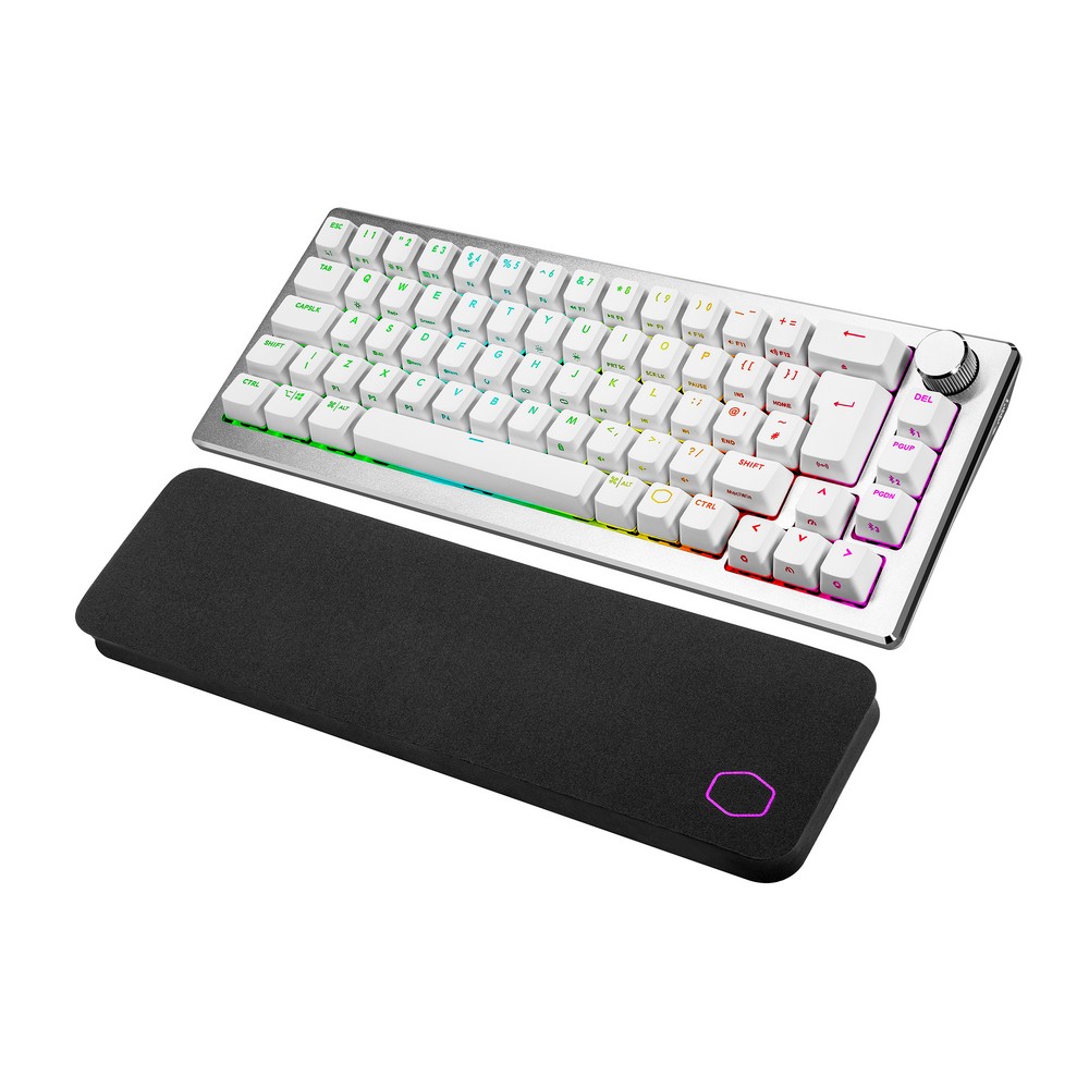 Cooler Master - Cooler Master CK721 Wireless RGB Mechanical Silver White 65% Keyboard with Bluetooth - Red Switch