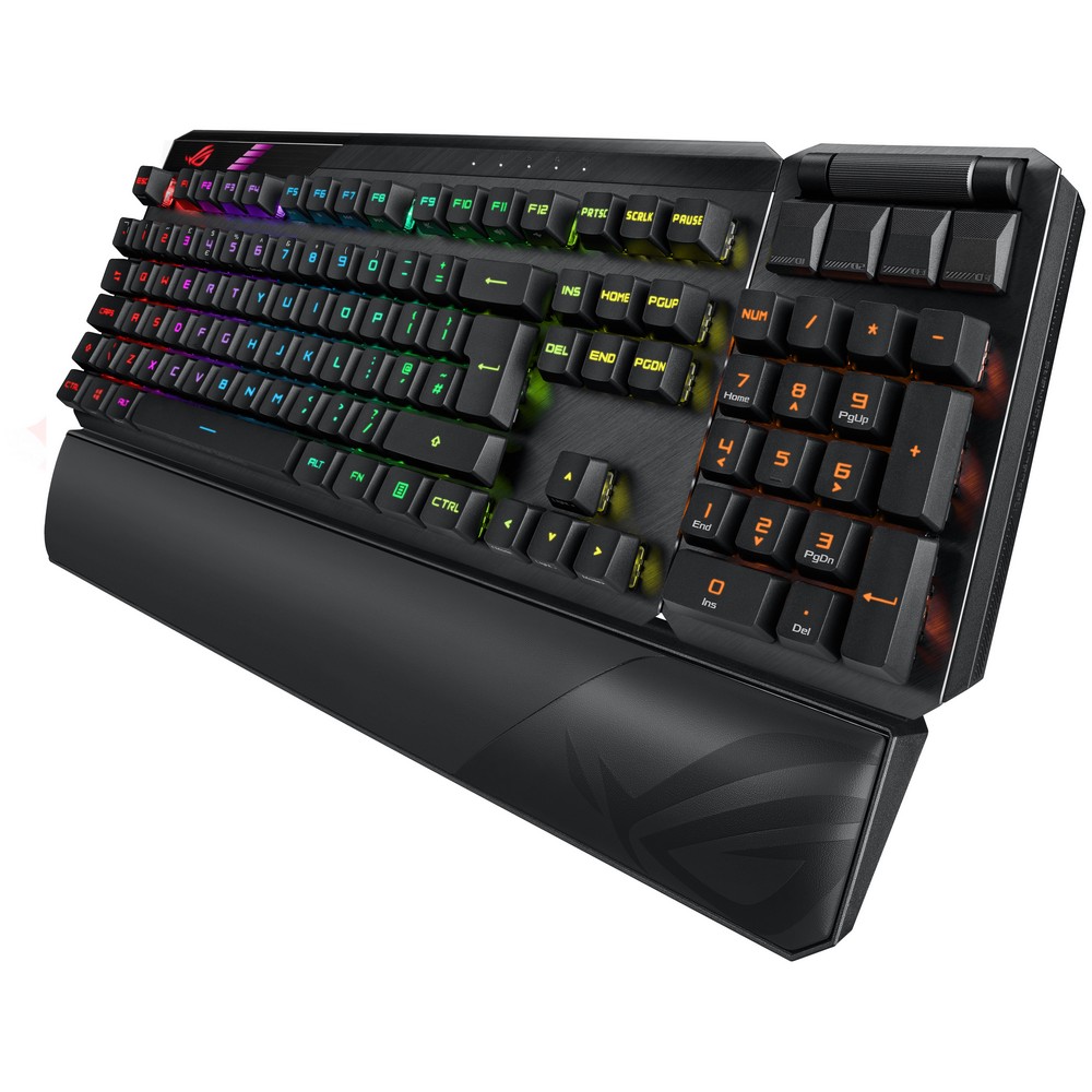 Asus - ASUS ROG Claymore II PBT Mechanical RGB USB Wireless Gaming Keyboard - Red RX Switch (90MP01W0-BKEA0