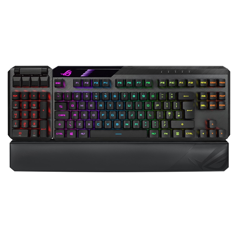 Asus - ASUS ROG Claymore II PBT Mechanical RGB USB Wireless Gaming Keyboard - Red RX Switch (90MP01W0-BKEA0