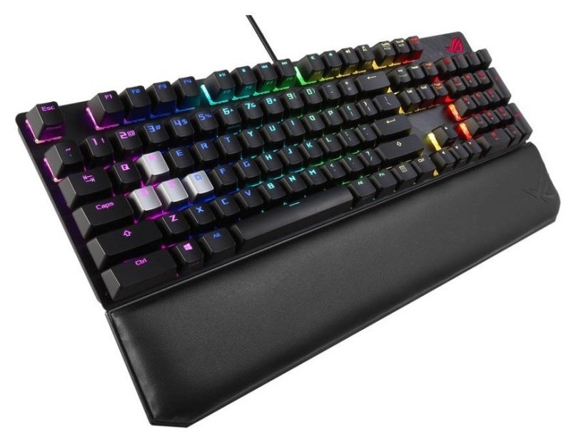 Asus - ASUS ROG Strix Scope Deluxe USB RGB Mechanical Gaming Keyboard NX Red 90MP01I6-B0EA00