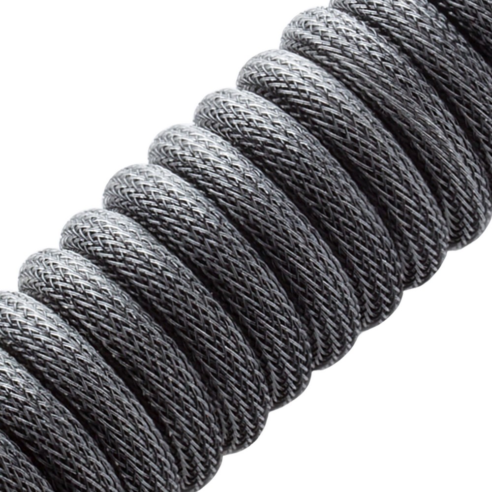 CableMod - CableMod Classic Coiled Keyboard Cable USB A to USB Type C 150cm - Carbon Grey