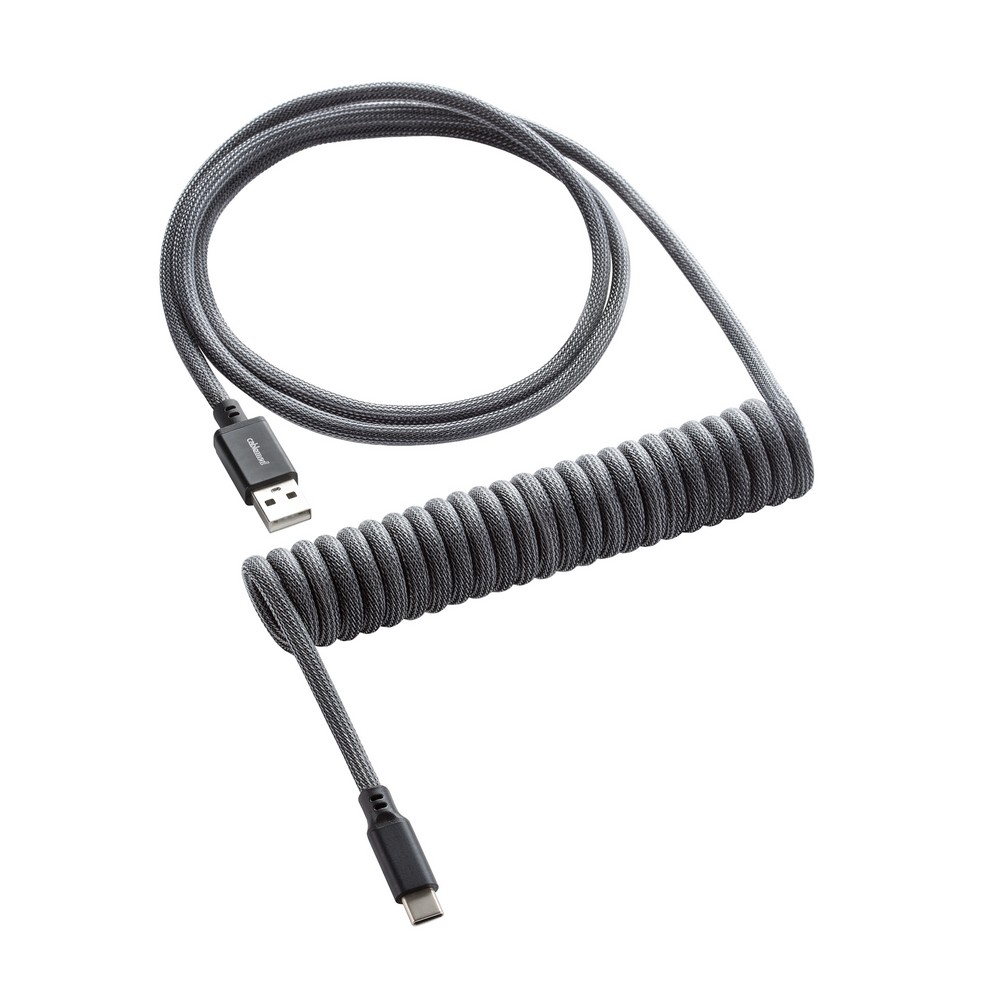 CableMod Classic Coiled Keyboard Cable USB A to USB Type C 150cm - Carbon Grey