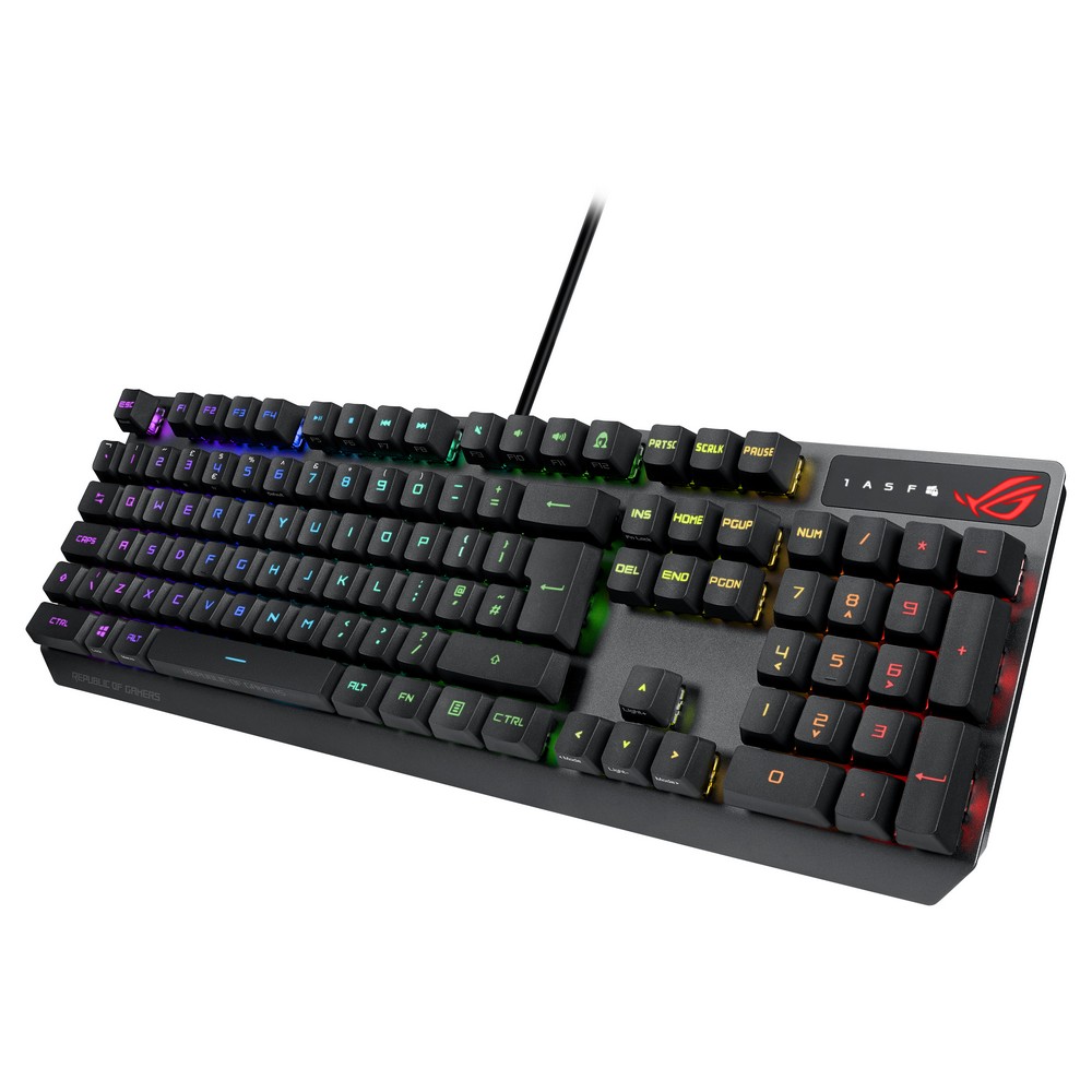 Asus - ASUS ROG Strix SCOPE RX PBT USB RGB Mechanical Gaming Keyboard RX Red 90MP0240-BKEA01