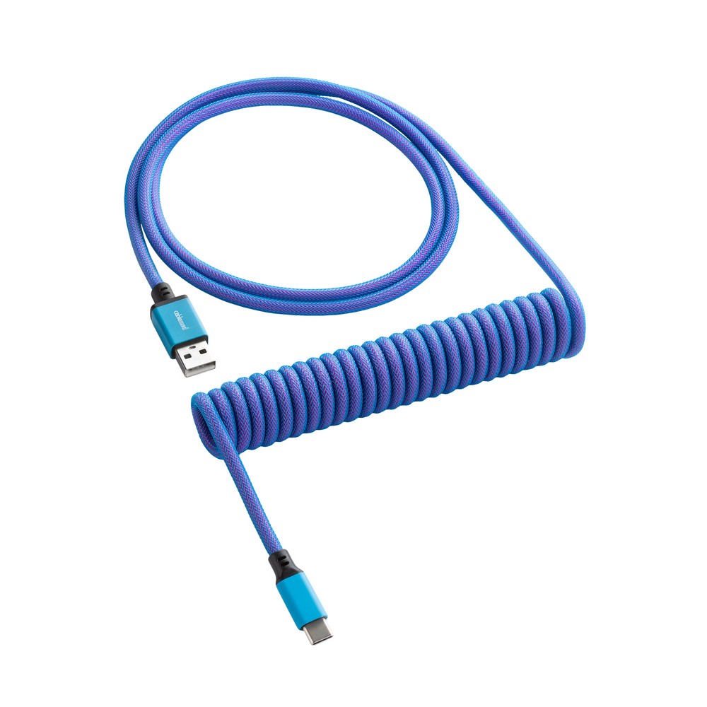 CableMod Classic Coiled Keyboard Cable USB A to USB Type C 150cm - Galaxy Blue