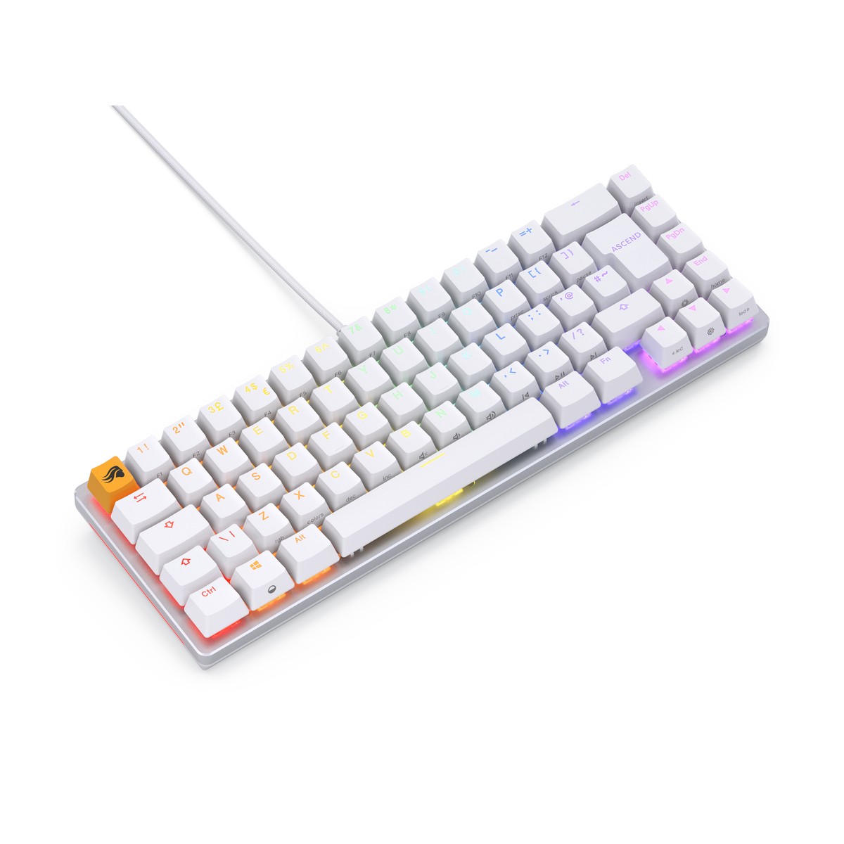 Glorious - Glorious GMMK 2 65% RGB USB Mechanical Gaming Keyboard UK ISO - White (GLO-GMMK2-65-FOX-ISO-W-UK)