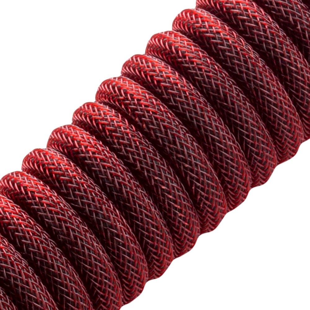 CableMod - CableMod Classic Coiled Keyboard Cable USB A to USB Type C 150cm - Republic Red