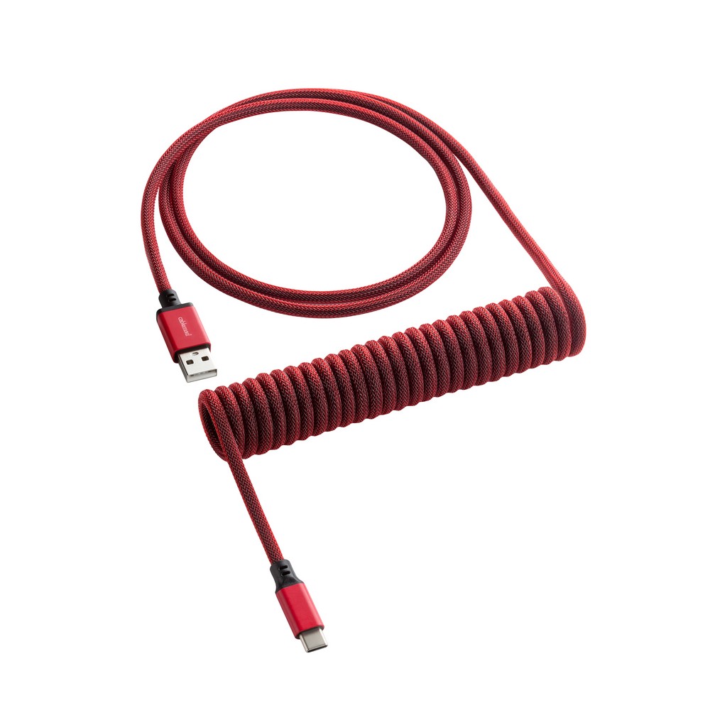 CableMod Classic Coiled Keyboard Cable USB A to USB Type C 150cm - Republic Red