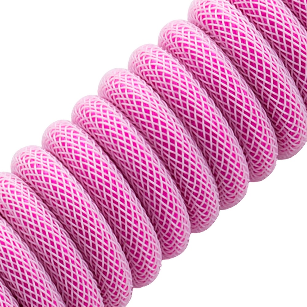 CableMod - CableMod Classic Coiled Keyboard Cable USB A to USB Type C 150cm - Strawberry Cream