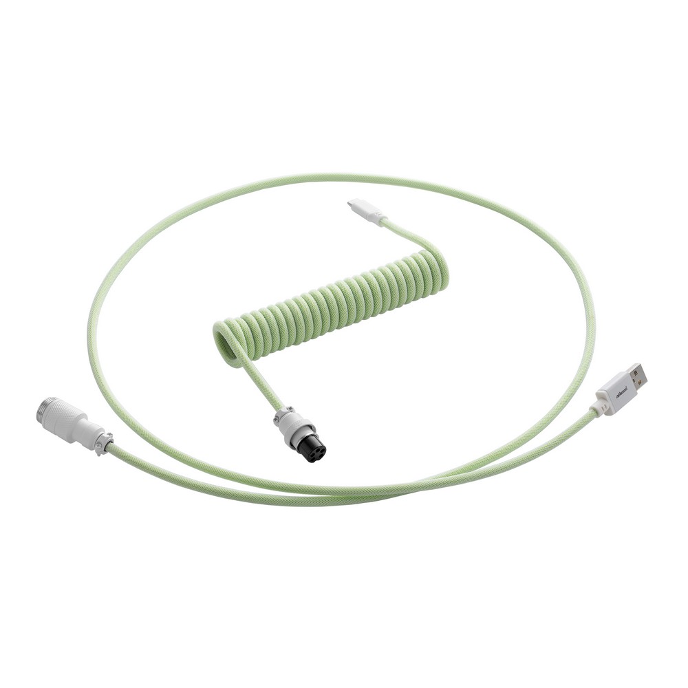 CableMod Pro Coiled Keyboard Cable USB A to USB Type C 150cm - Lime Sorbet