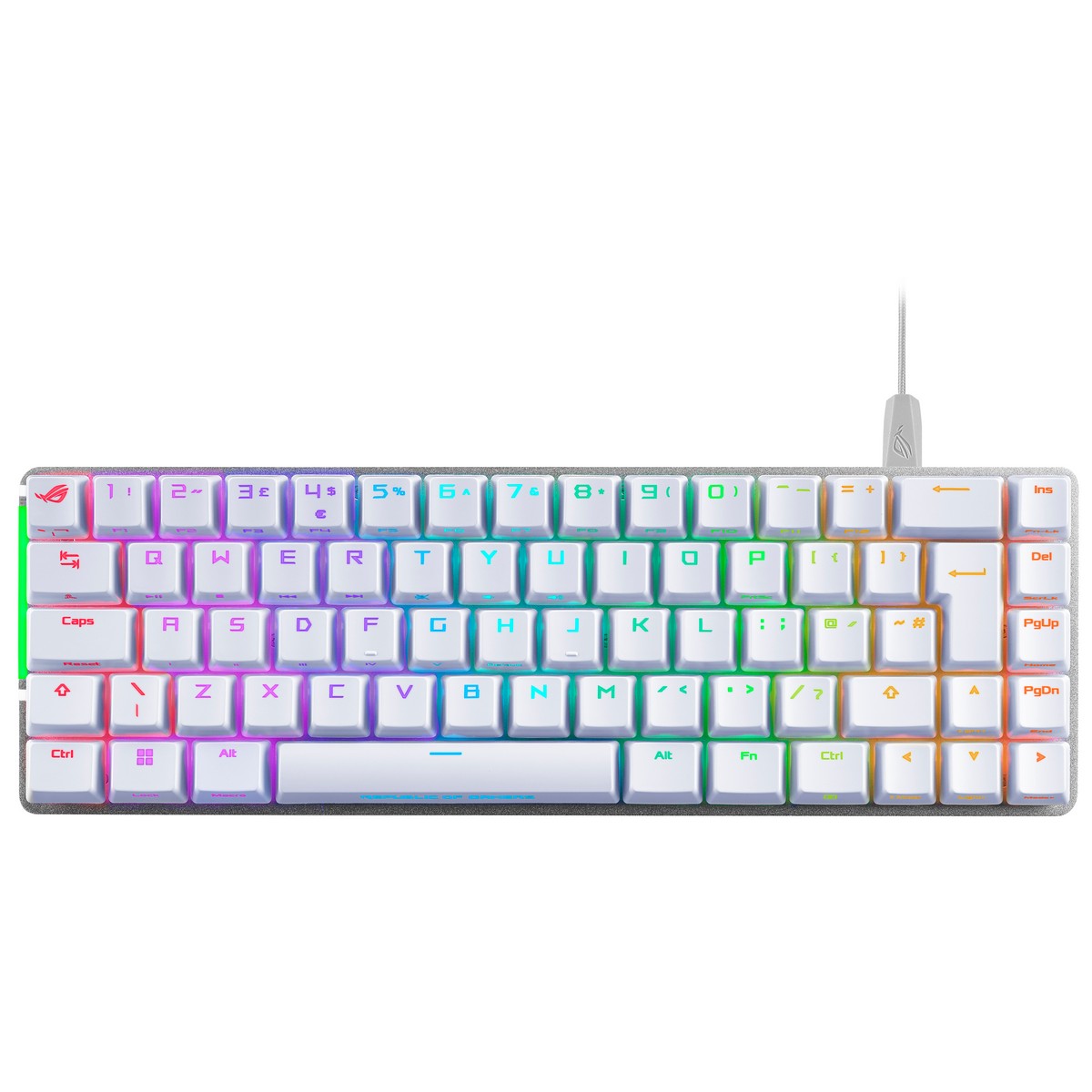 Asus - ASUS ROG Falchion Ace White 65% RGB Mechnical Gaming Keyboard - NX Red Switch (90MP0346-BKEA11)