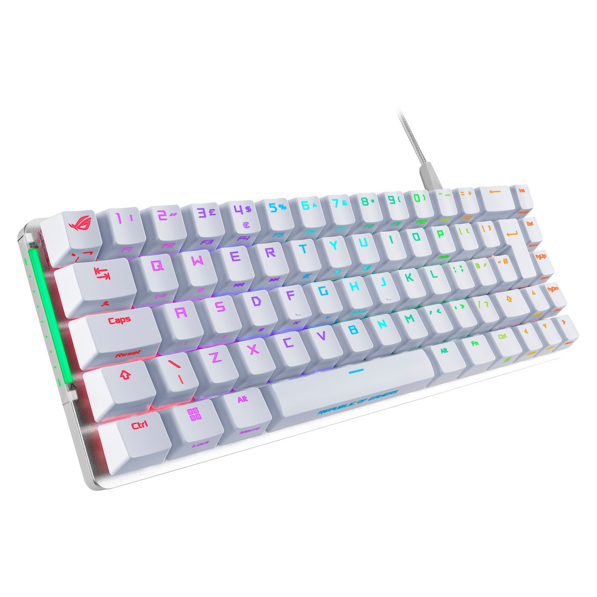 Asus - ASUS ROG Falchion Ace White 65% RGB Mechnical Gaming Keyboard - NX Red Switch (90MP0346-BKEA11)