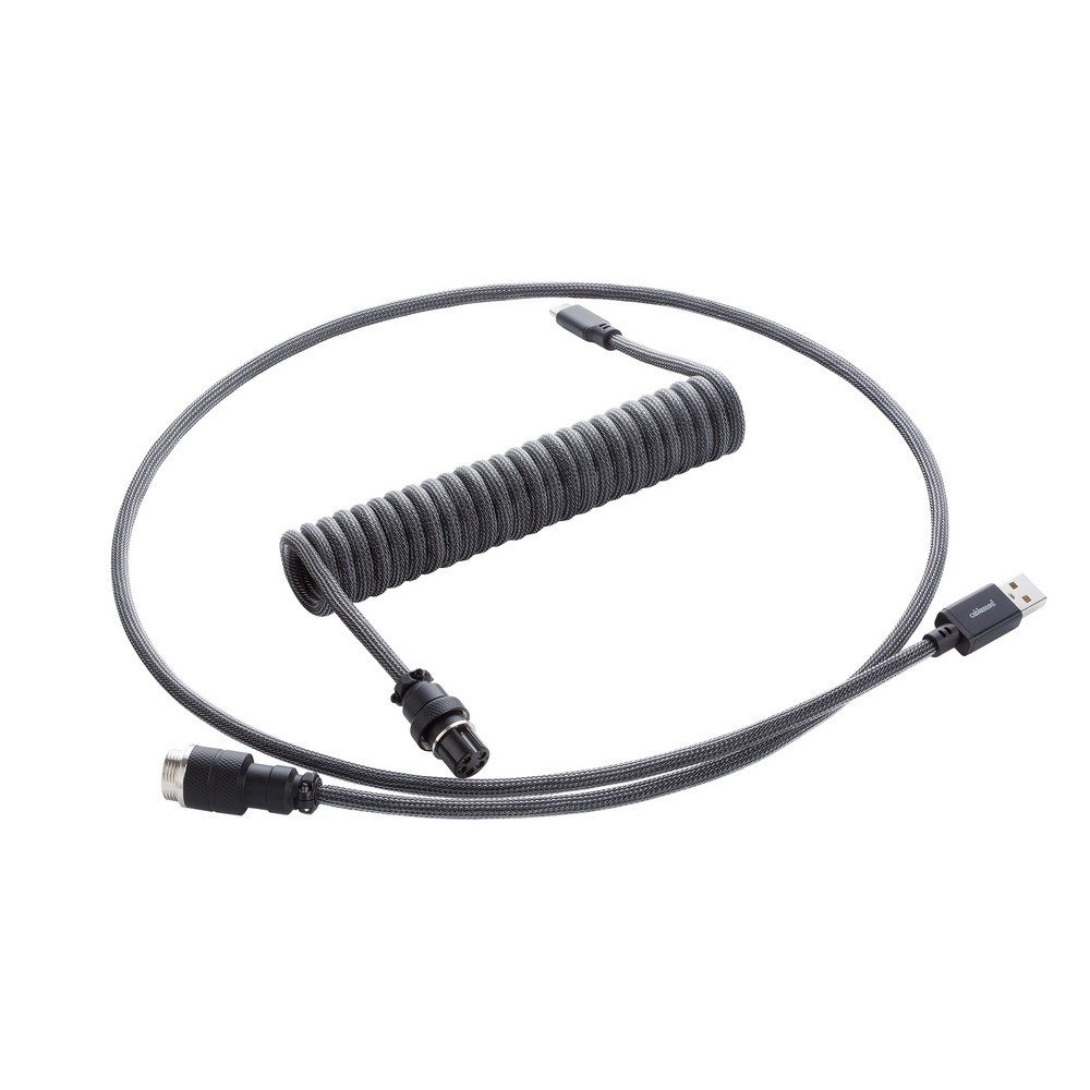 CableMod Pro Coiled Keyboard Cable USB A to USB Type C 150cm - Carbon Grey