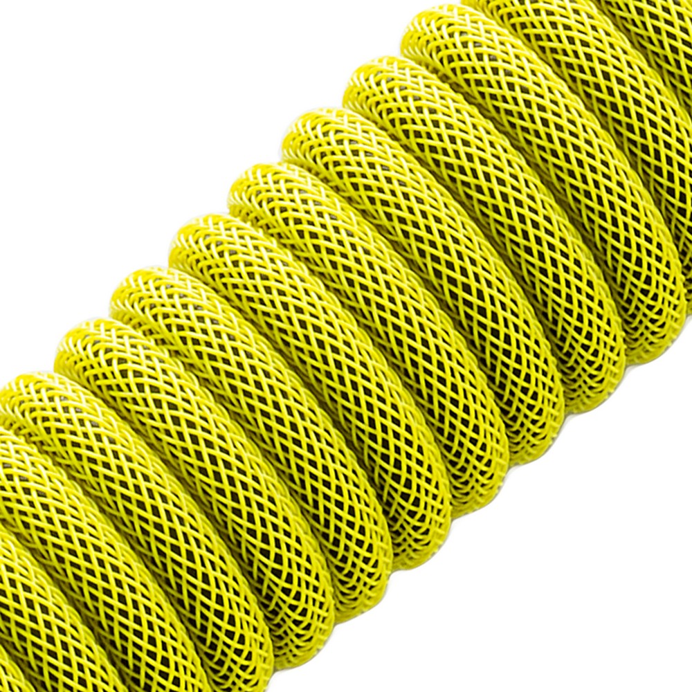 CableMod - CableMod Pro Coiled Keyboard Cable USB A to USB Type C 150cm - Dominator Yellow