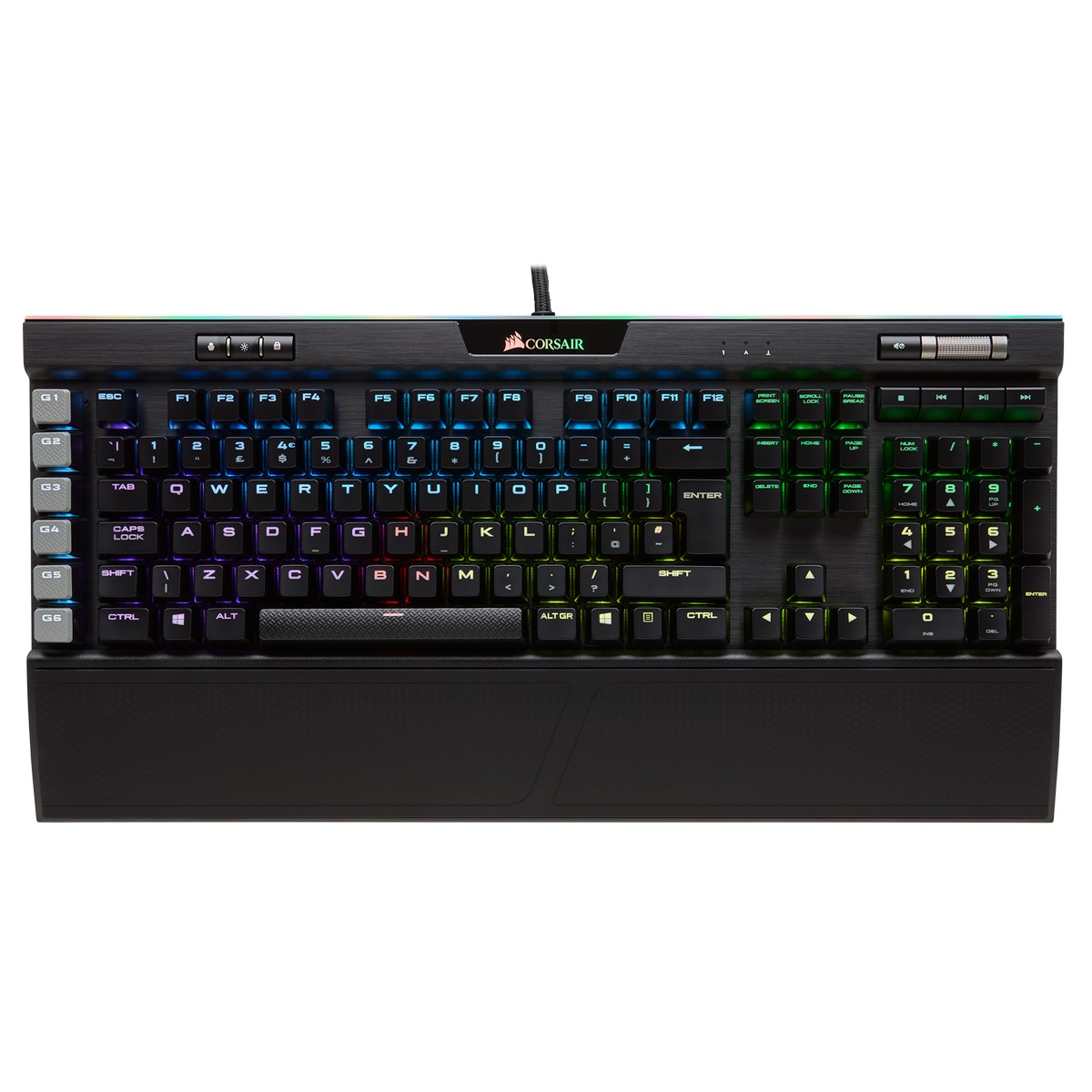B Grade Corsair Gaming K95 RGB PLATINUM Mechanical Keyboard Backlit RGB LED Cherry MX Br