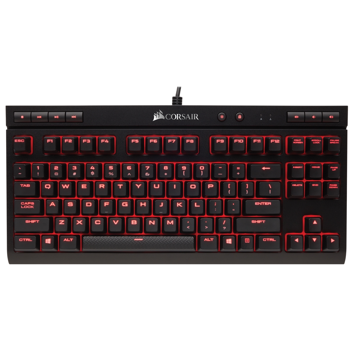 CORSAIR - Corsair Gaming K63 Compact Mechanical Keyboard Backlit Red LED Cherry MX Red (CH-9115020-UK)
