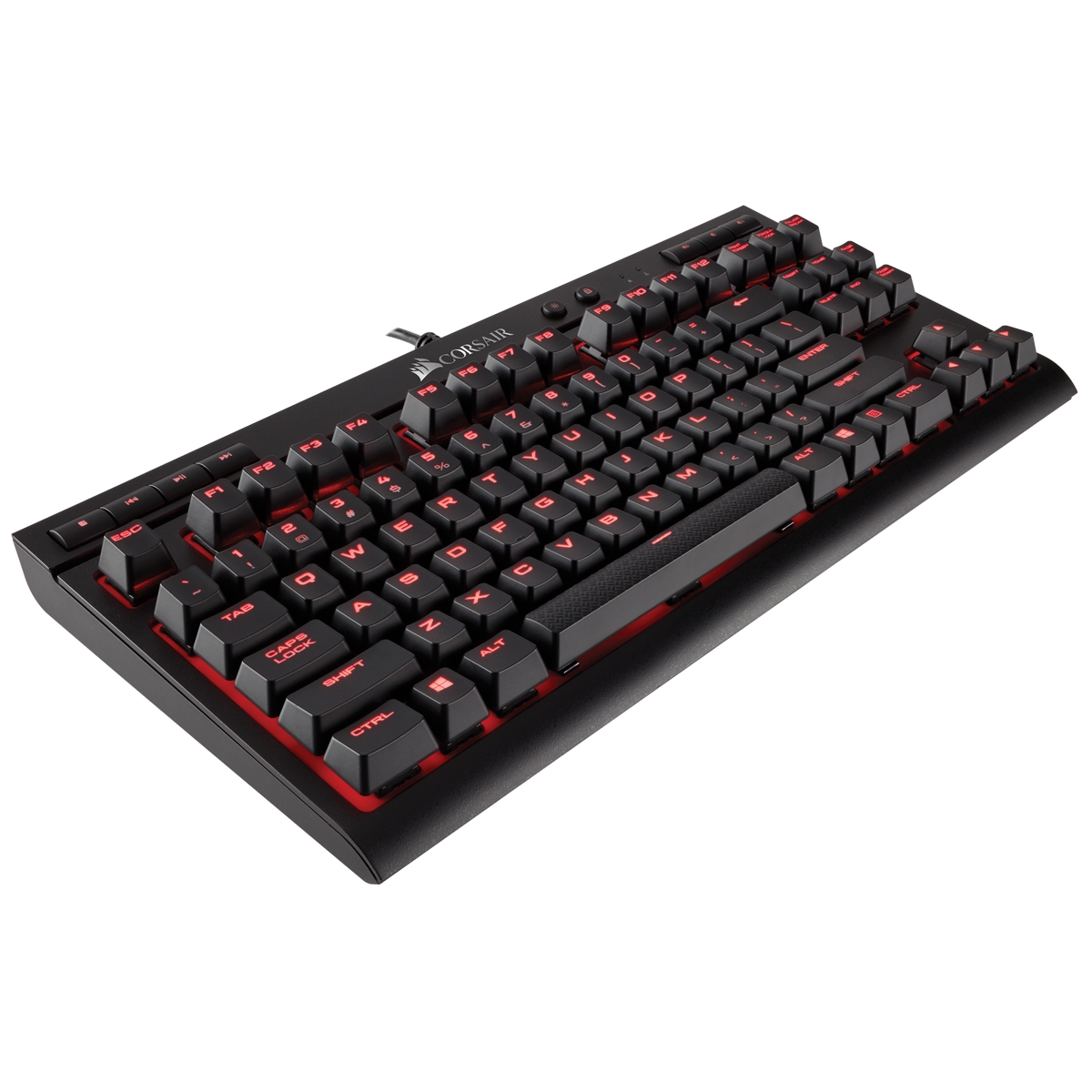 B Grade Corsair Gaming K63 Compact Mechanical Keyboard Backlit Red LED Cherry MX Red (CH-9115020-UK)
