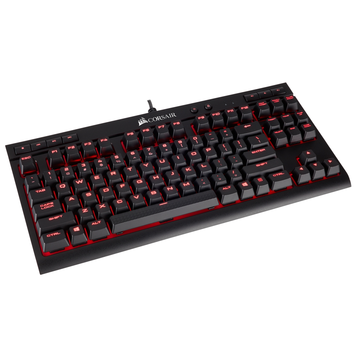 CORSAIR - Corsair Gaming K63 Compact Mechanical Keyboard Backlit Red LED Cherry MX Red (CH-9115020-UK)