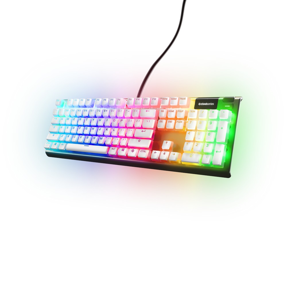 SteelSeries Prismcaps Mechanical Gaming Keyboard Keycap Set - White UK Layout (60219)