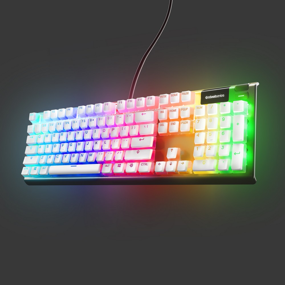 SteelSeries - SteelSeries Prismcaps Mechanical Gaming Keyboard Keycap Set - White UK Layout (60219)