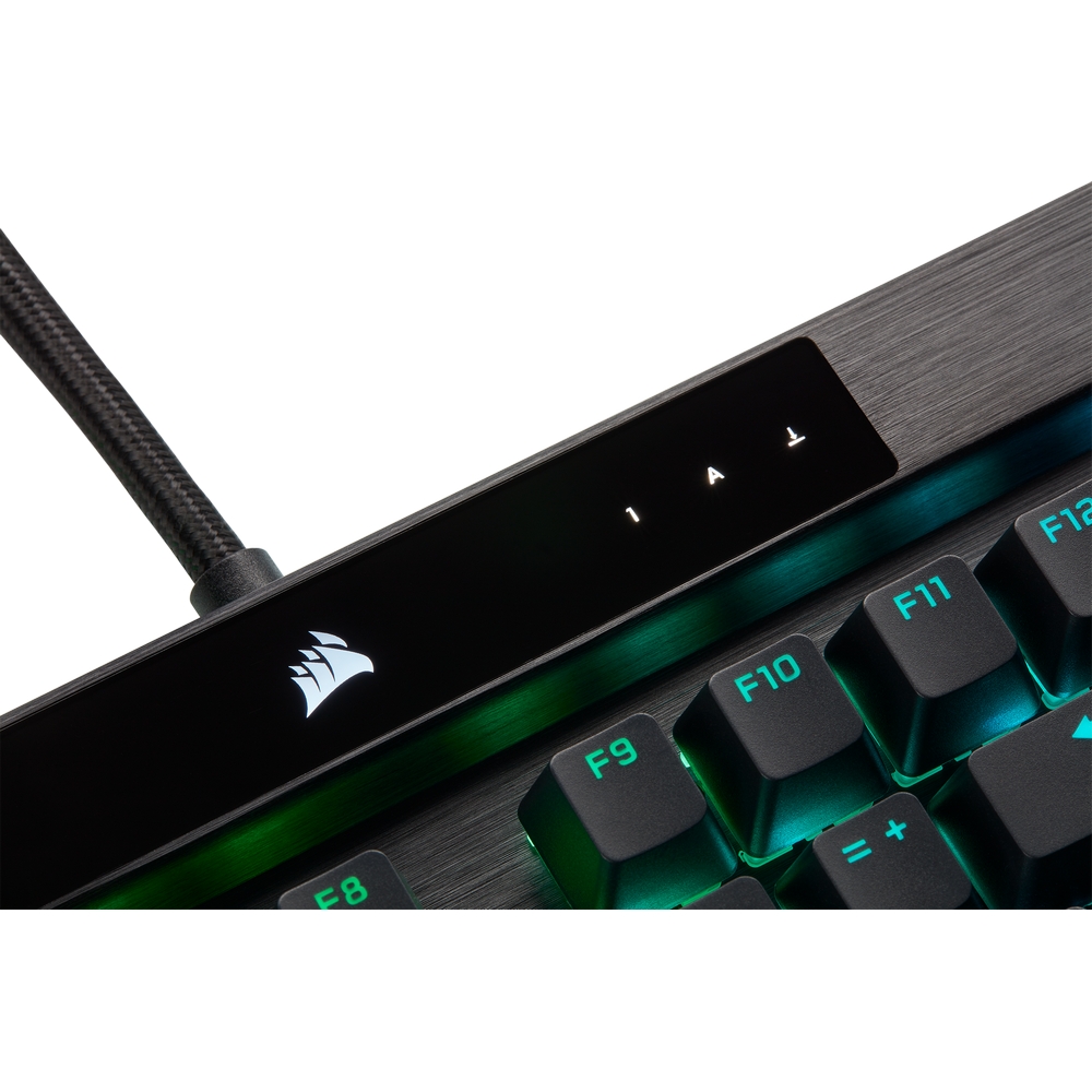 CORSAIR - Corsair K100 USB Optical-Mechanical Gaming Keyboard Backlit RGB LED CORSAIR OPX Switches UK Layout