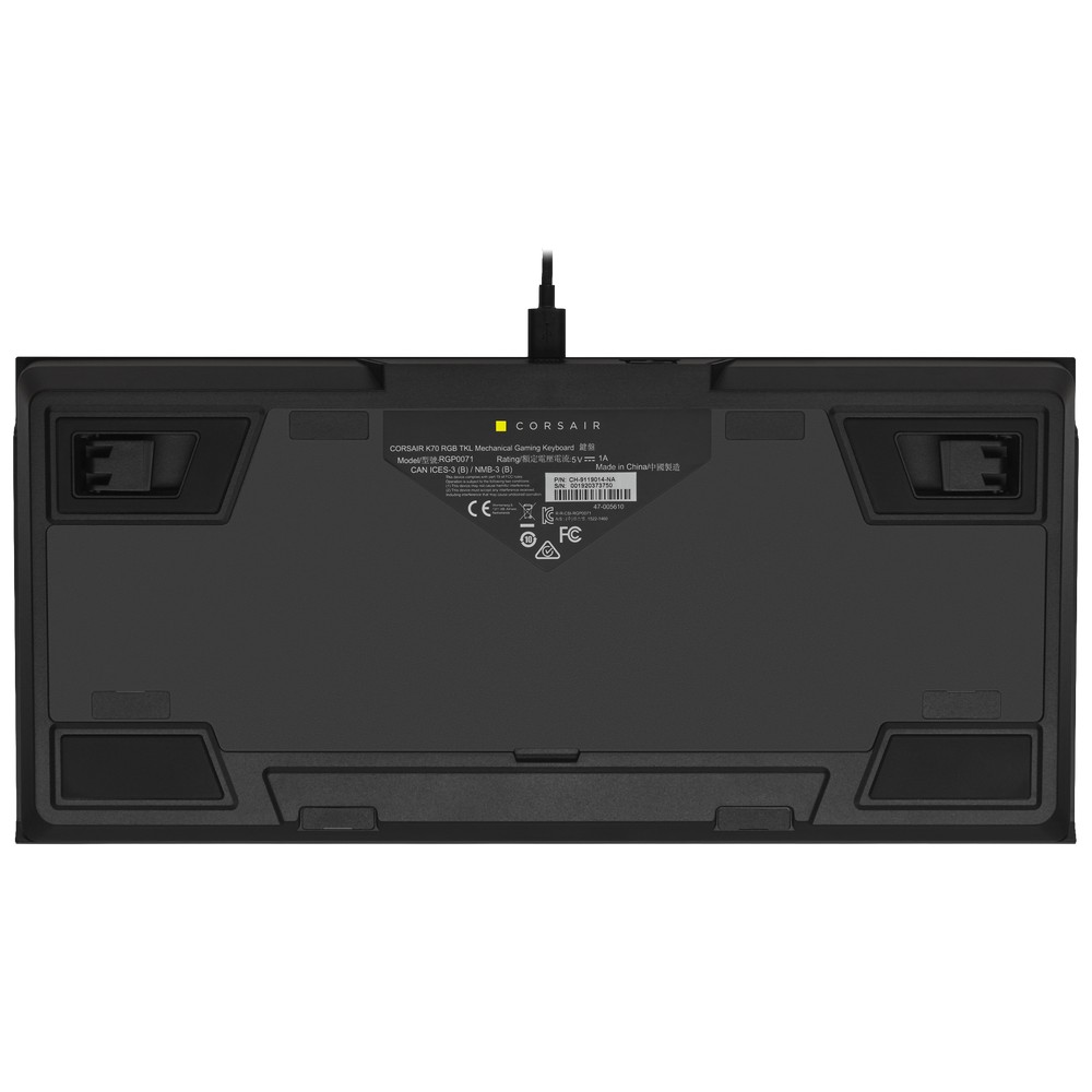 CORSAIR - Corsair K70 RGB TKL CHAMPION SERIES USB Mechanical Gaming Keyboard Cherry MX Red (CH-9119010-UK)