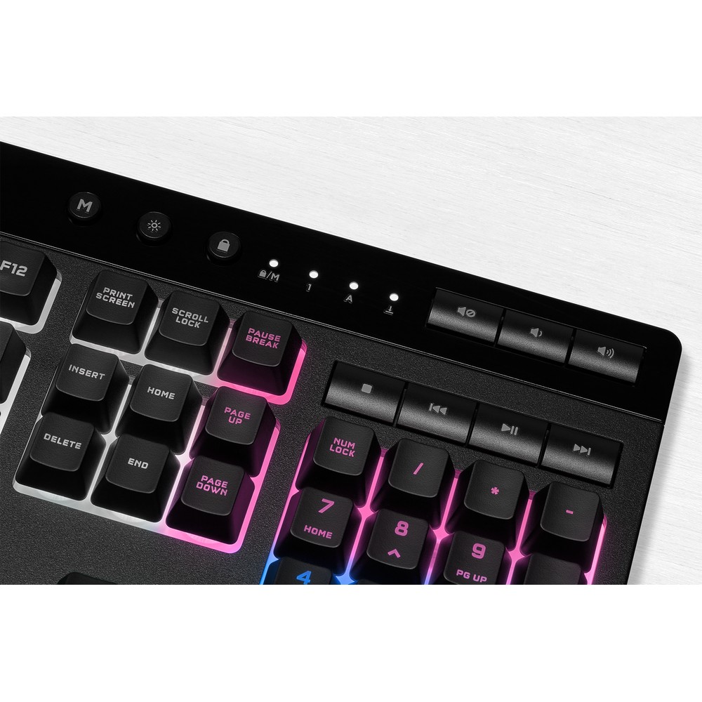 CORSAIR - Corsair K55 RGB PRO XT Wired Gaming Membrane Keyboard with Per-Key RGB Backlighting (CH-9226715-UK)