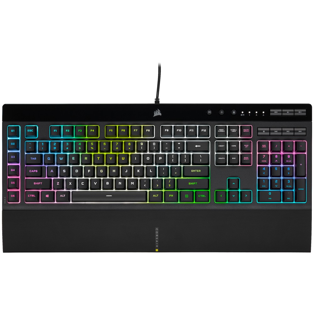Corsair K55 RGB PRO XT Wired Gaming Membrane Keyboard with Per-Key RGB Backlighting (CH-9226715-UK)