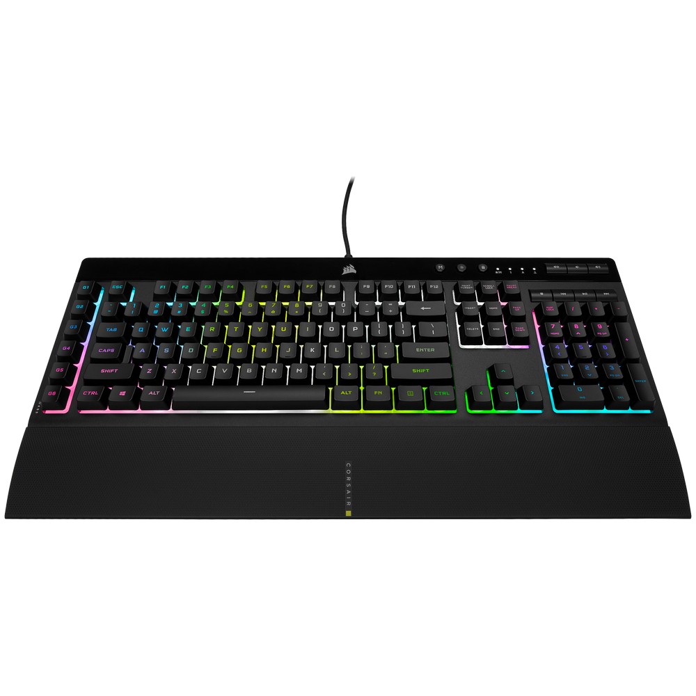 CORSAIR - Corsair K55 RGB PRO XT Wired Gaming Membrane Keyboard with Per-Key RGB Backlighting (CH-9226715-UK)