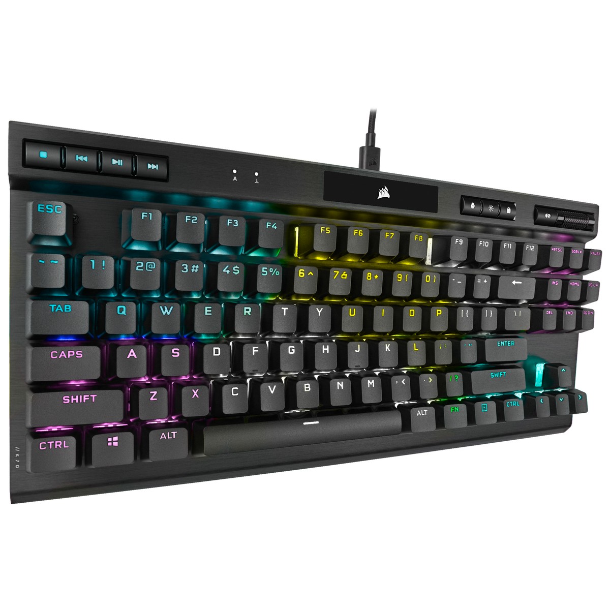 CORSAIR - Corsair K70 RGB TKL USB PBT Optical-Mechanical Gaming Keyboard UK (CH-911901A-UK)