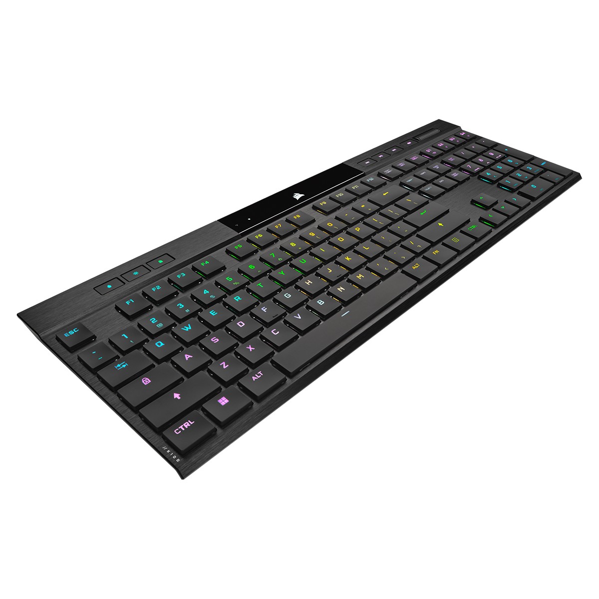 CORSAIR - Corsair K100 RGB AIR Wireless Ultra-Thin Mechanical Gaming Keyboard Backlit RGB CHERRY ULP Tactile Black