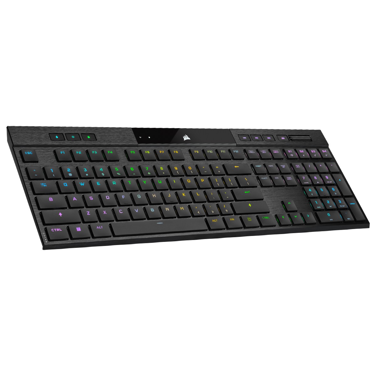CORSAIR - Corsair K100 RGB AIR Wireless Ultra-Thin Mechanical Gaming Keyboard Backlit RGB CHERRY ULP Tactile Black