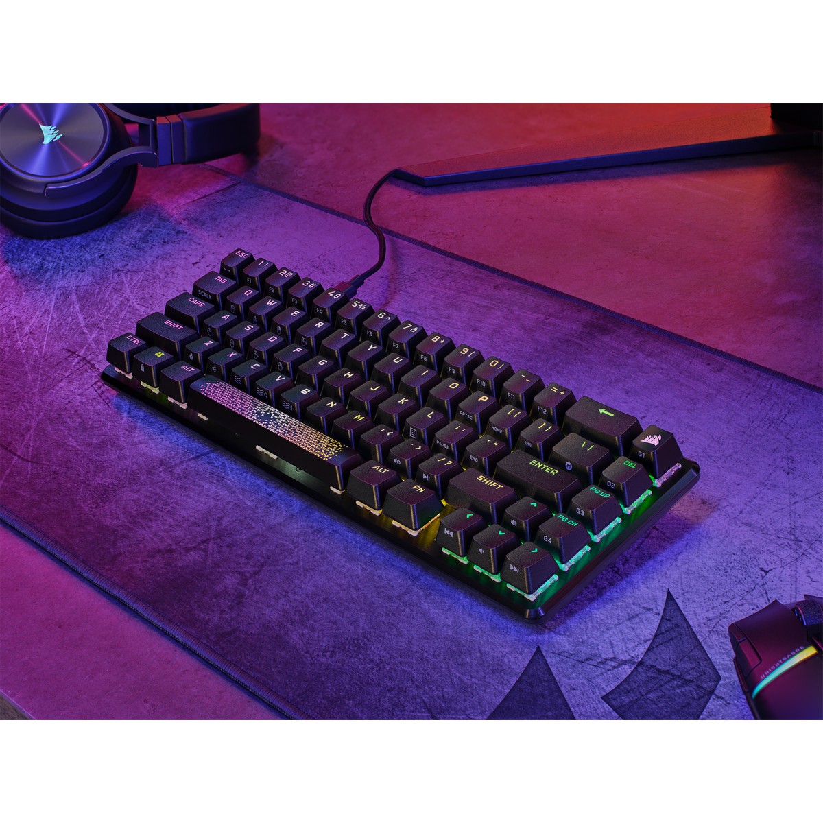 CORSAIR - Corsair K65 PRO MINI 65% Optical USB Mechanical Gaming Keyboard Black