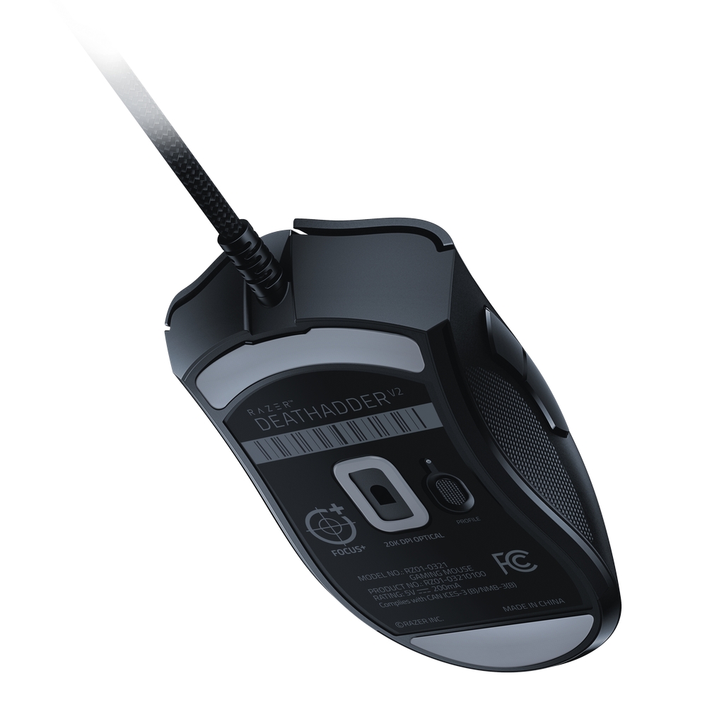Razer - Razer Deathadder V2 Gaming Mouse - Optical USB RGB Ergonomic Wired (RZ01-03210100-R3M1)