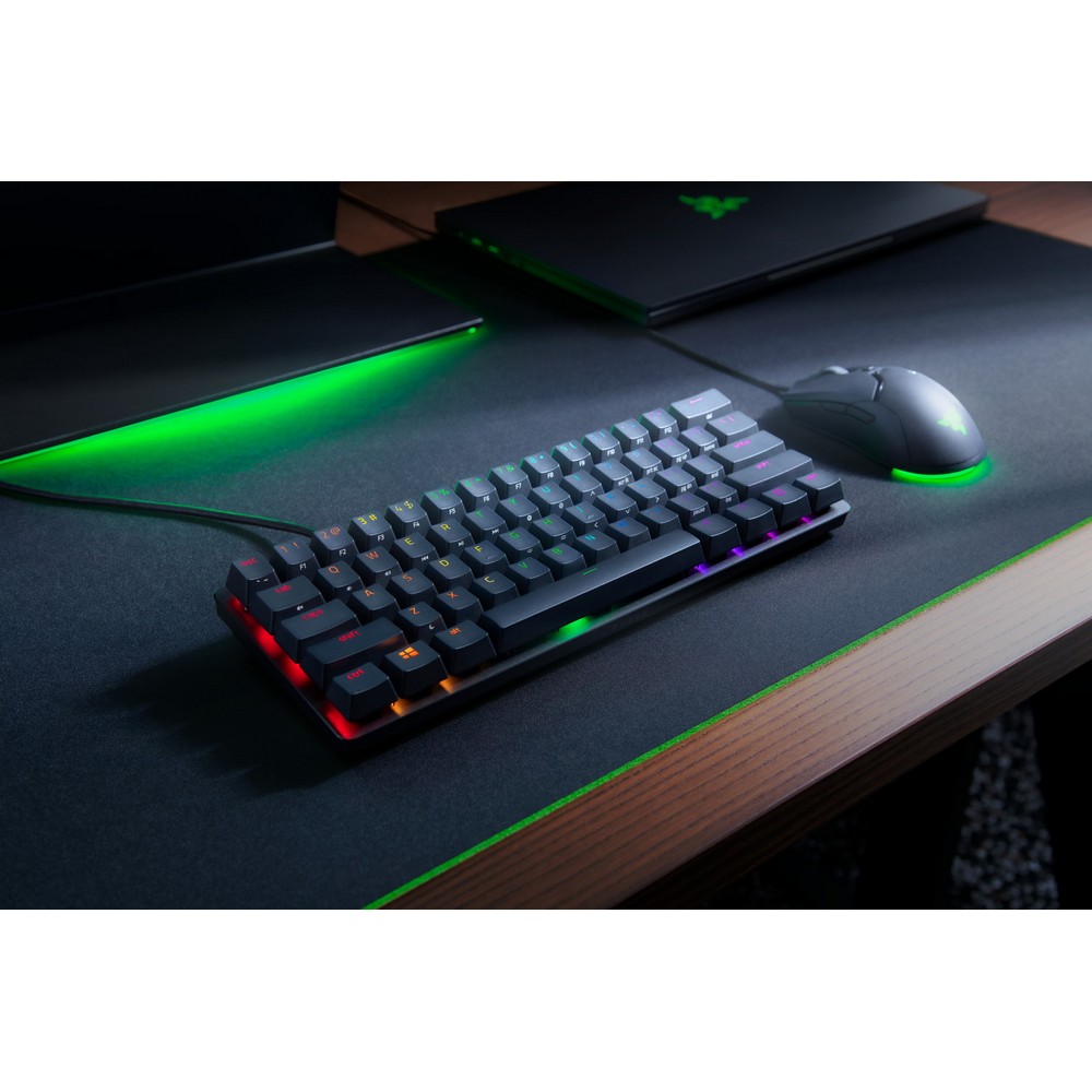 Razer - Razer Huntsman Mini 60% USB RGB Mechanical Gaming Keyboard Purple Switch UK Layout (RZ03-03391600-R3