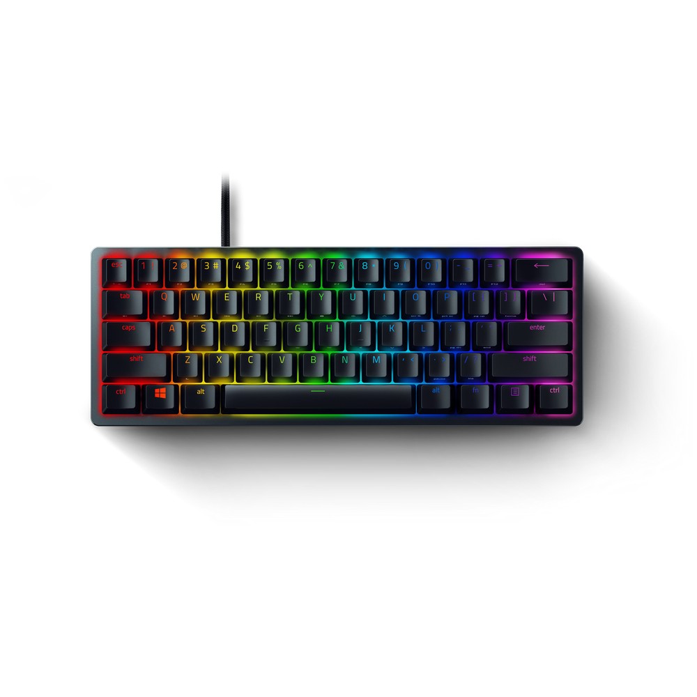 Razer - Razer Huntsman Mini 60% USB RGB Mechanical Gaming Keyboard Purple Switch UK Layout (RZ03-03391600-R3