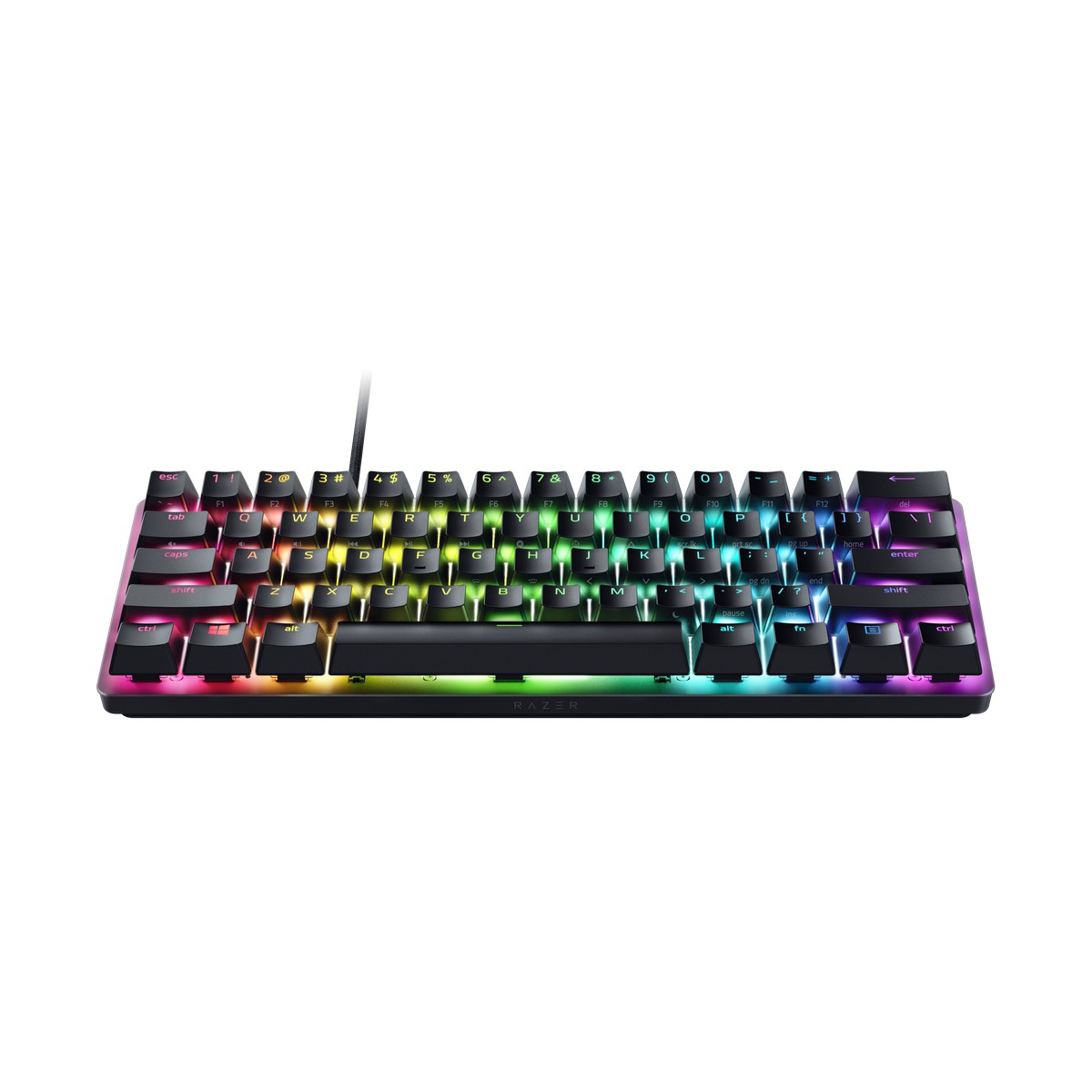 Razer - Razer Huntsman Mini 60% USB RGB PBT Analog Mechanical Gaming Keyboard (RZ03-04340300-R3W1)