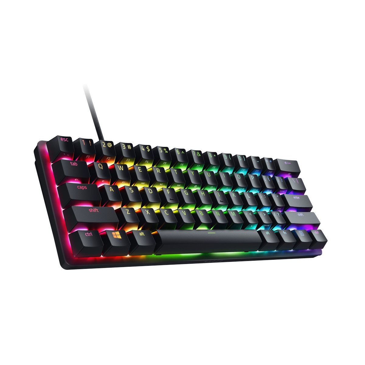 Razer - Razer Huntsman Mini 60% USB RGB PBT Analog Mechanical Gaming Keyboard (RZ03-04340300-R3W1)