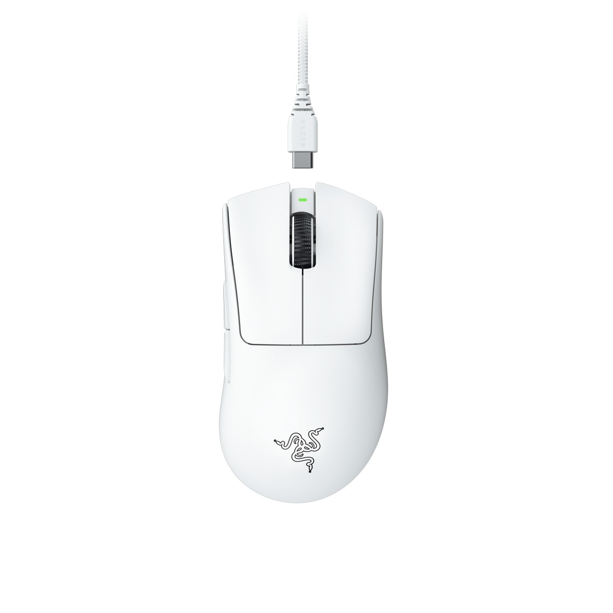 Razer DeathAdder V3 Pro USB Optical RGB Wireless Gaming Mouse - White (RZ01-04630200-R3G1)