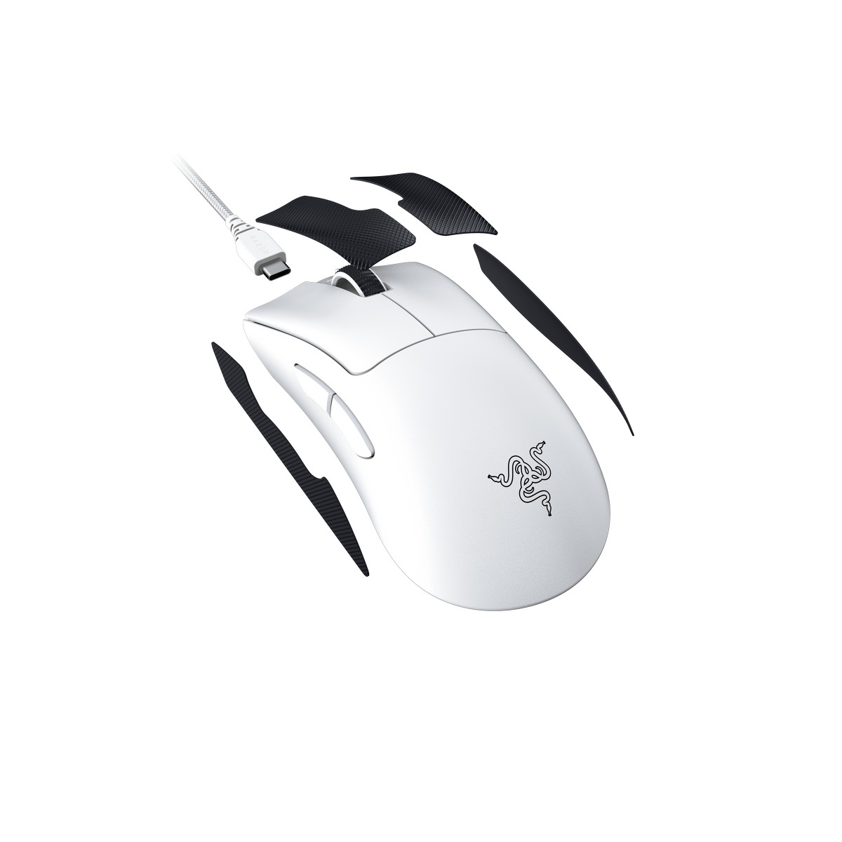 Razer DeathAdder V3 Pro USB Optical RGB Wireless Gaming Mouse - White  (RZ01-04630200-R3G1)