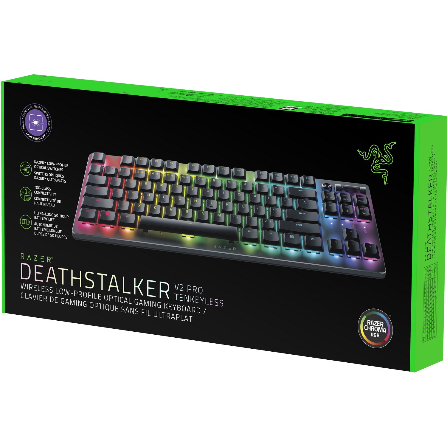 Razer - Razer DeathStalker V2 Pro Tenkeyless (Red Switch) Mechanical Gaming Keyboard - UK Layout (RZ03-04370300-R3W1)