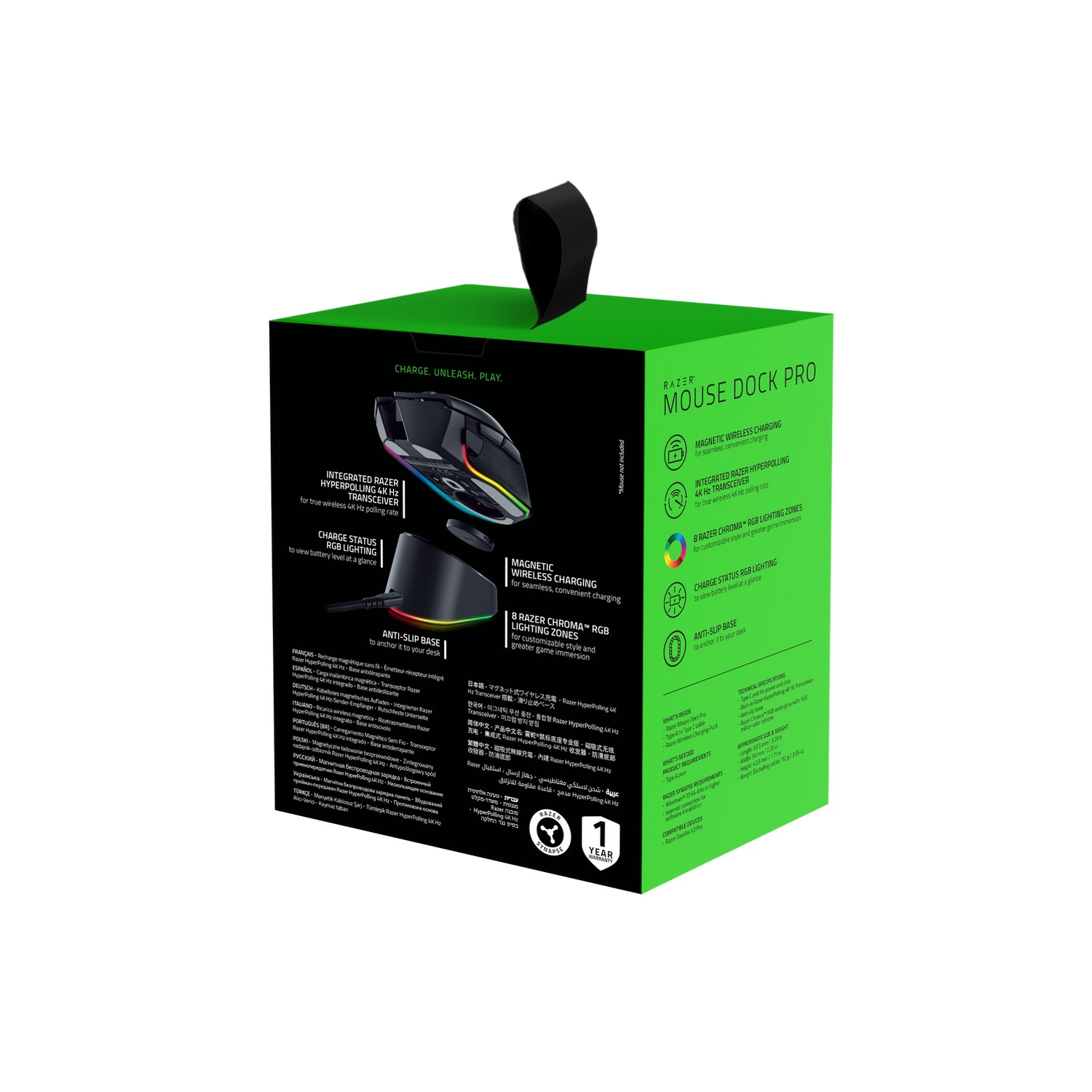 Razer - Razer Mouse Dock Pro + Wireless Charging Puck Bundle (RZ81-01990100-B3M1)